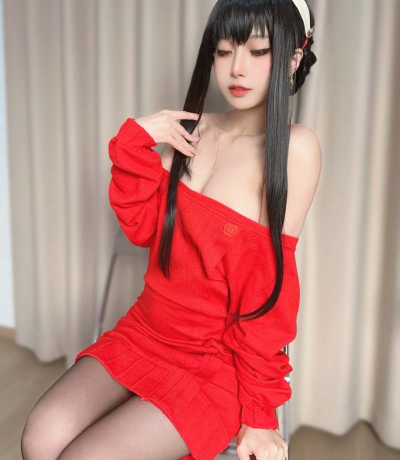 一勺大布丁#约尔红毛衣【37P-69MB】 一勺大布丁#约尔红毛衣【37P-69MB】