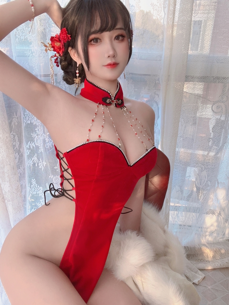 三度_69#红丝绒旗袍【75P-3V-705MB】