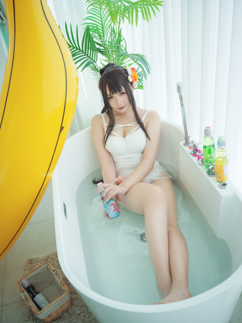 麻花酱#比睿旗袍 泳装【61P-446MB】