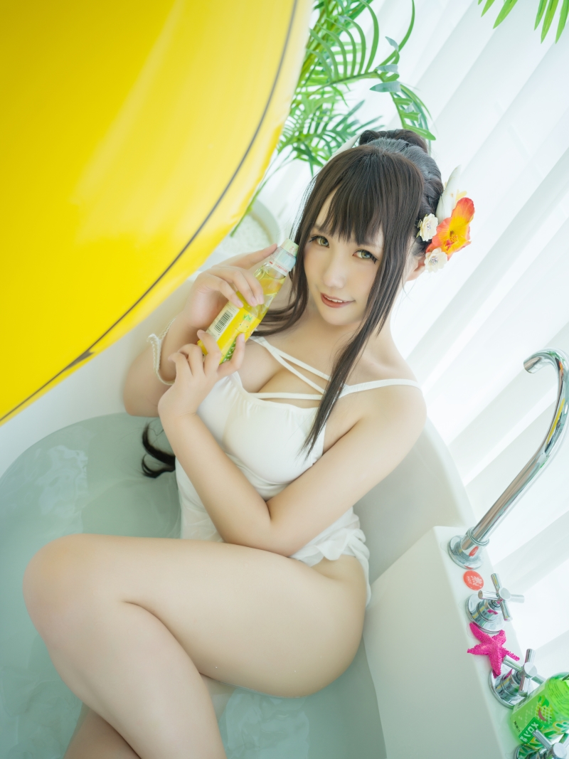 麻花酱#比睿旗袍 泳装【61P-446MB】