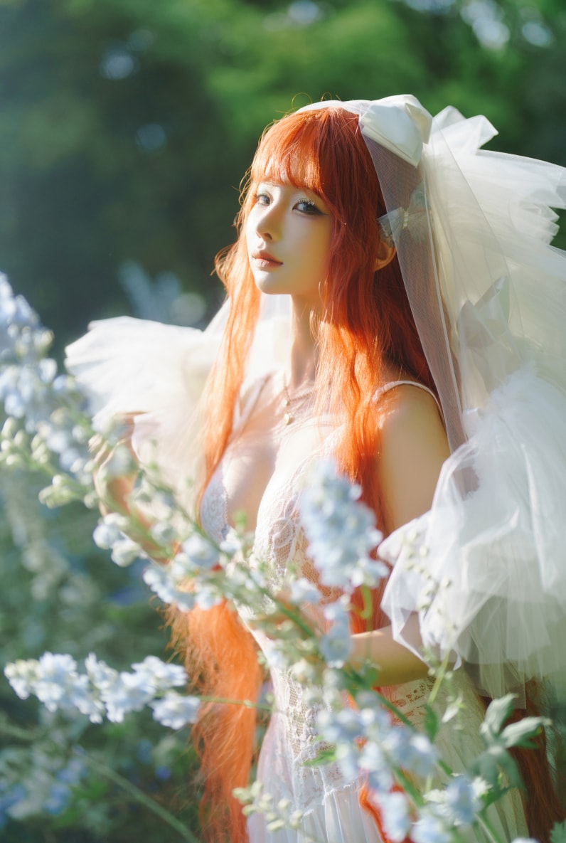 蠢沫沫#花丛婚纱--佳人作品！