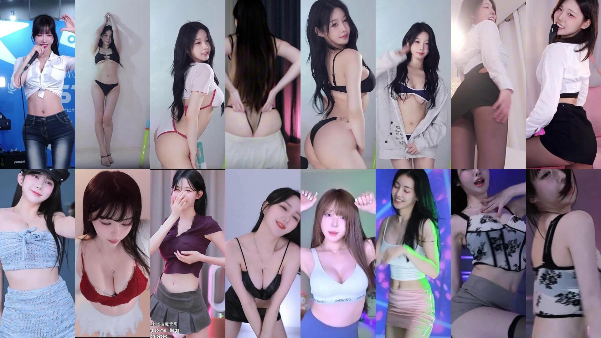 韩国BJ 2025年7月12日舞蹈视频合集 穿的真少