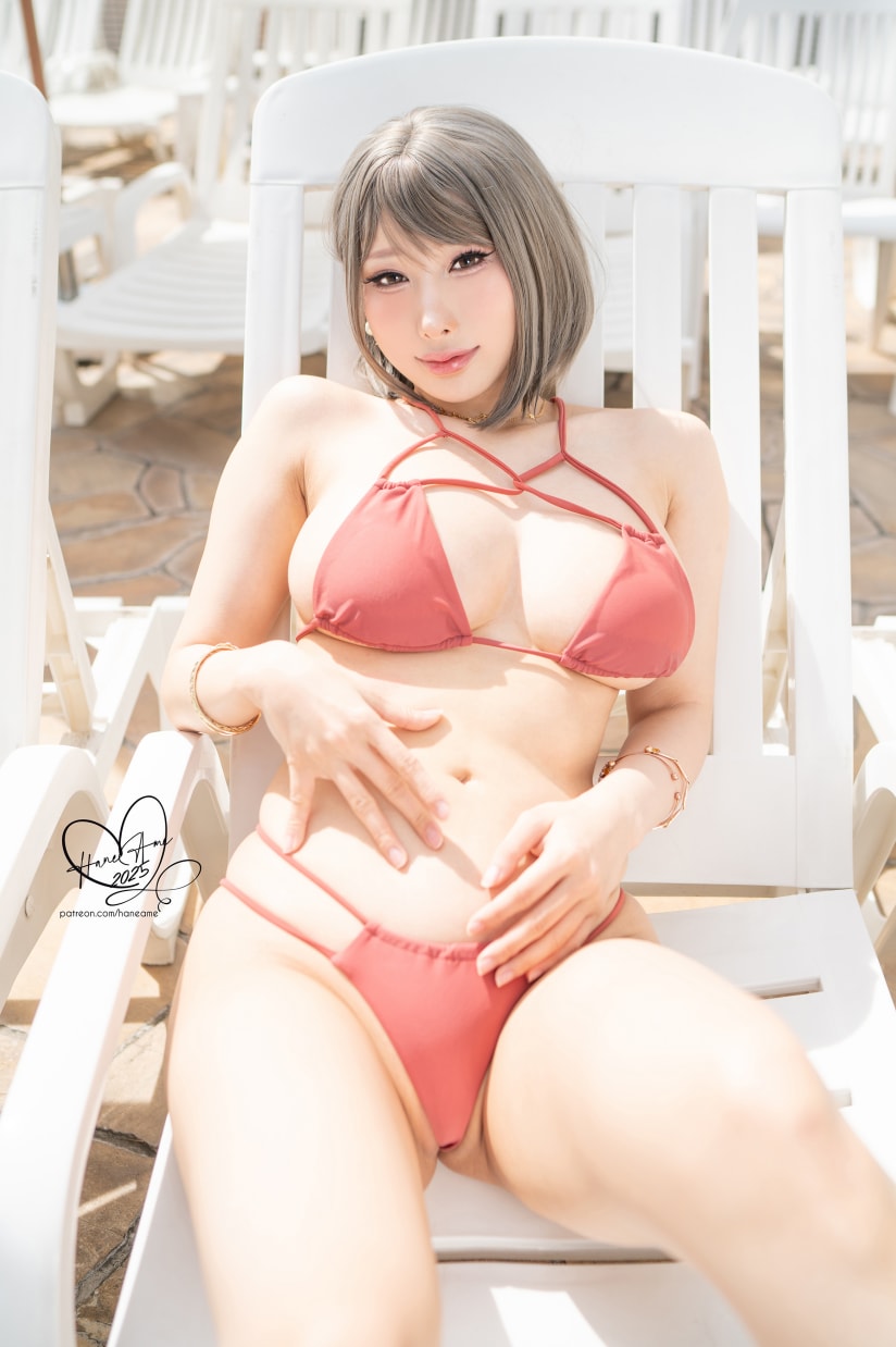 雨波HaneAme –#Original_Tangerine Heat swimsuit_橘爆夏日！泳裝--优质作品！