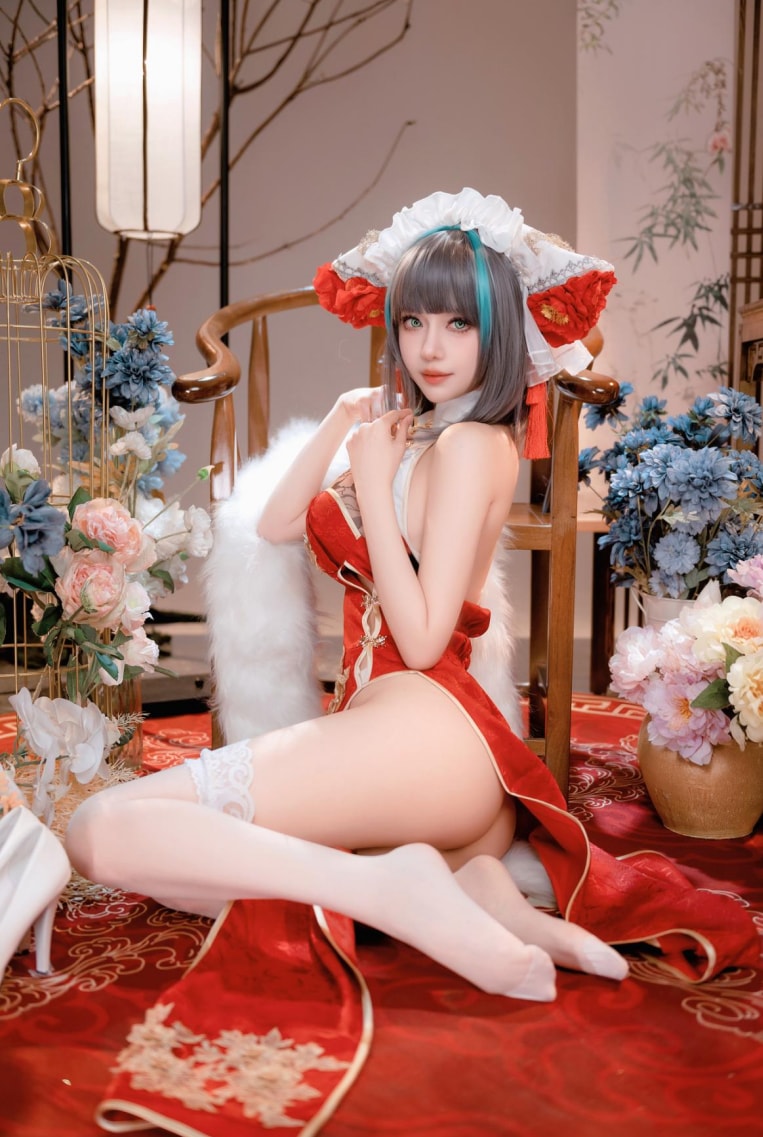 Shika小鹿鹿#碧蓝航线写真本-柴郡新春旗袍--最新作品! Shika小鹿鹿#碧蓝航线写真本-柴郡新春旗袍--最新作品!