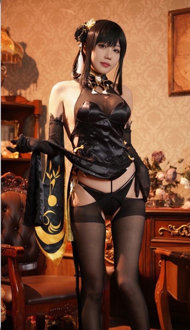 无影喵喵Ghost#镇海黑旗袍--最新作品！