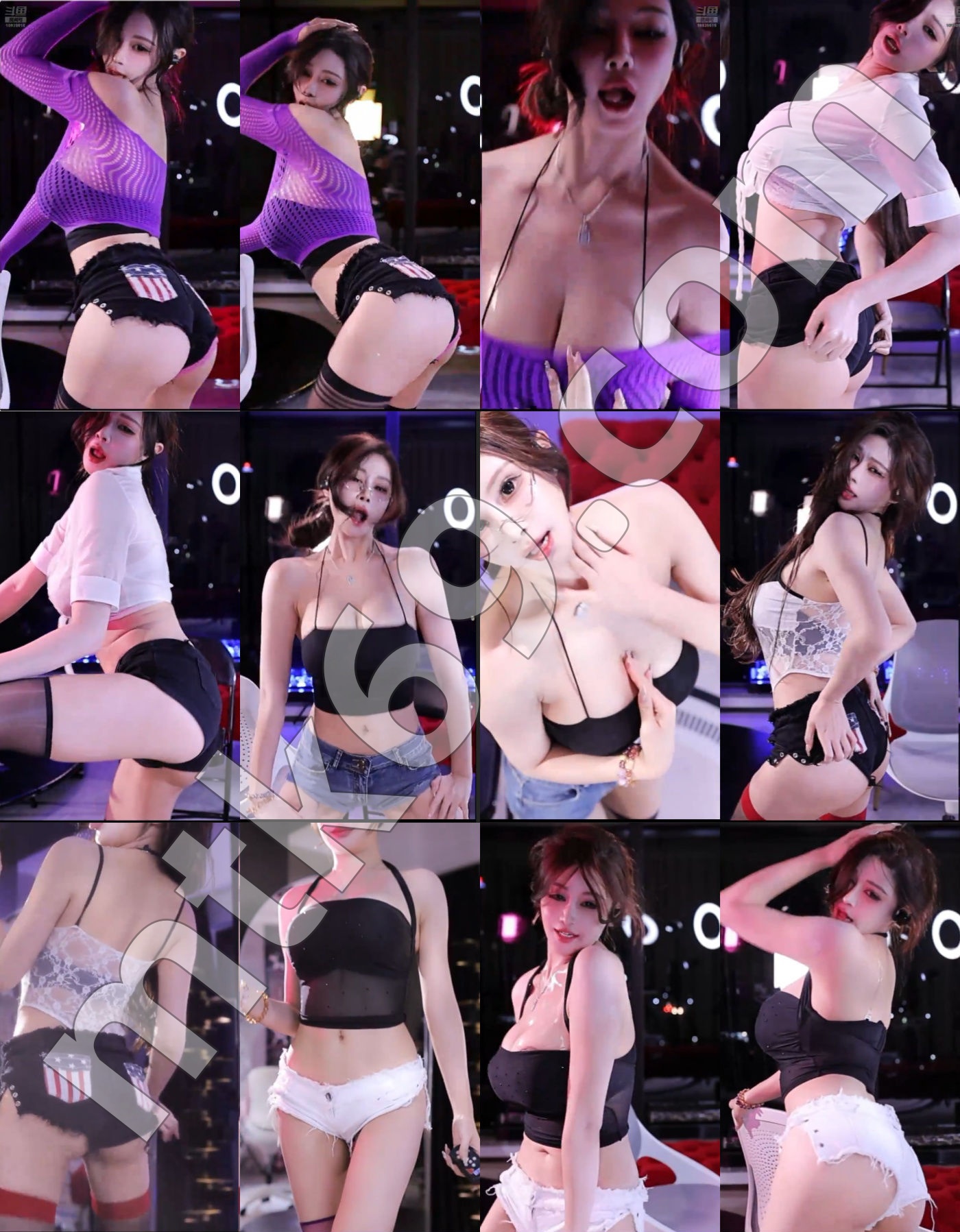 斗鱼艺瑟妃 小号整活 三角热裤极限露内 抹油抖奶 极品 [9V/695MB]