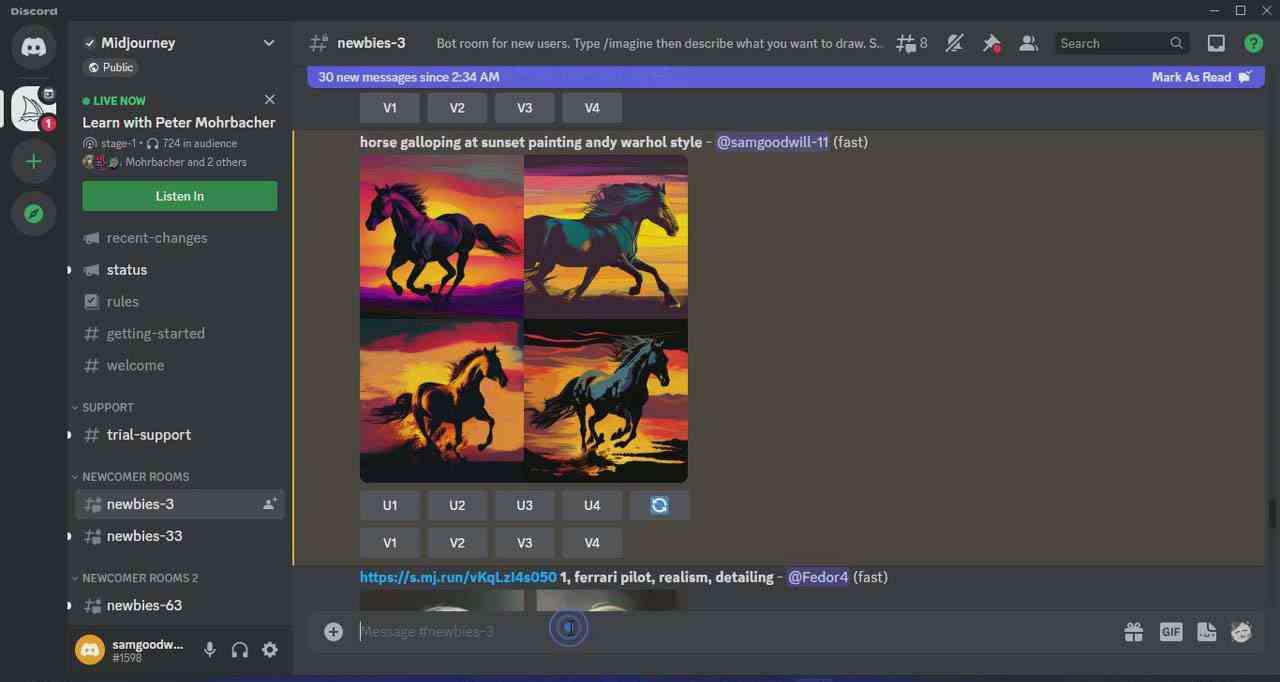 Midjourney AI人工智能艺术图片从入门到高级创作教程-33节课-中英字幕743 作者:福缘创业网 帖子ID:106517 