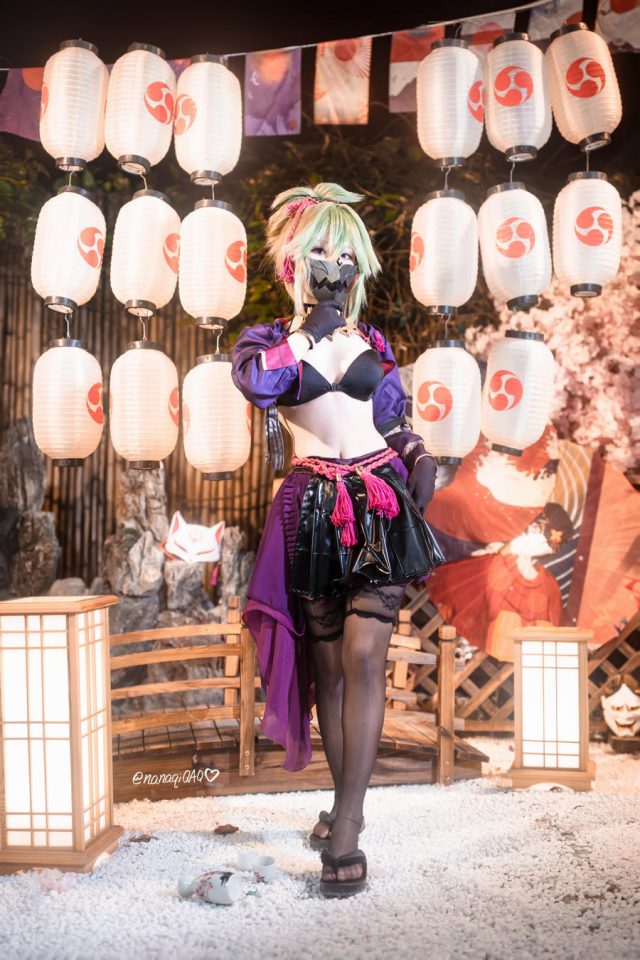 原神·久岐忍同人COS:七七娜娜子的COSPLAY技艺揭秘 原神·久岐忍同人COS:七七娜娜子的COSPLAY技艺揭秘